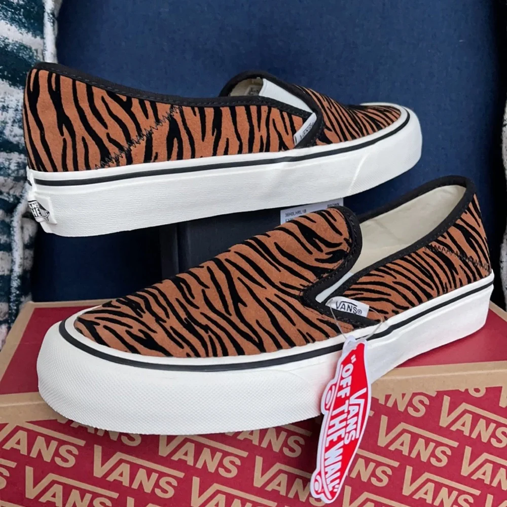 Vans Slip-On Sf Animal Stripes Black Marshmallow WMNS - Picture 11 of 16